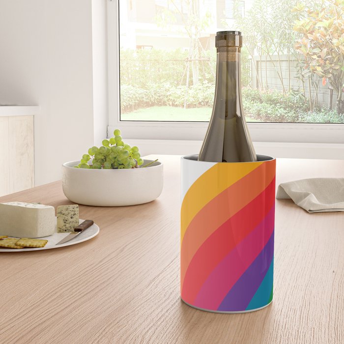 Retro Bright Rainbow - Left Side Wine Chiller Gallery Image 4