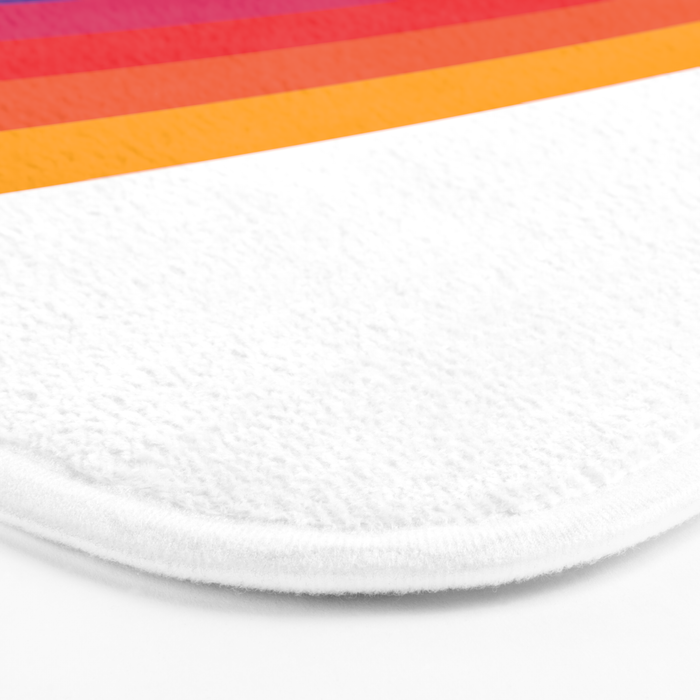 Retro Bright Rainbow - Left Side Bath Mat Gallery Image 3