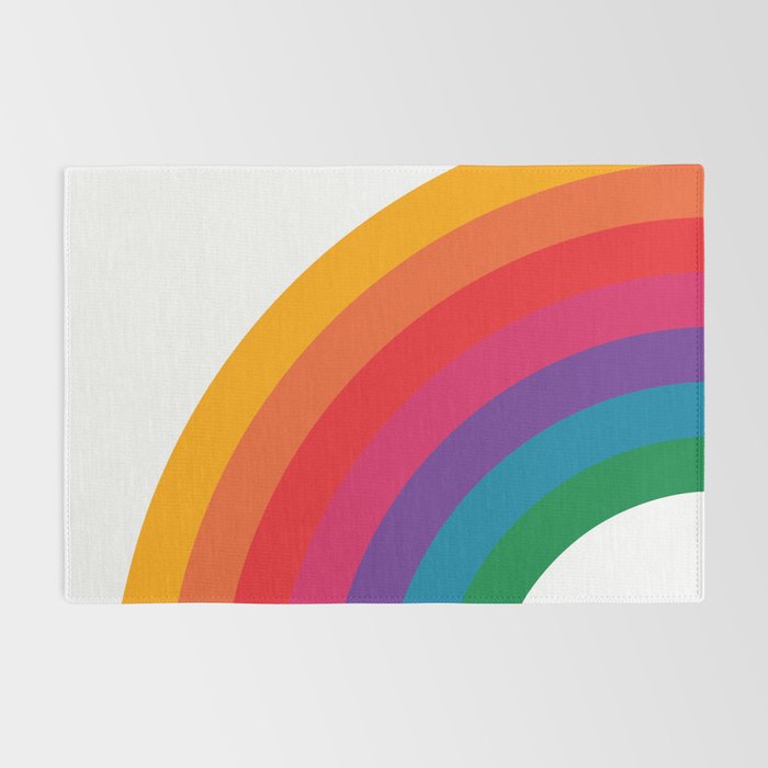 Retro Bright Rainbow - Left Side Rug Gallery Image 2