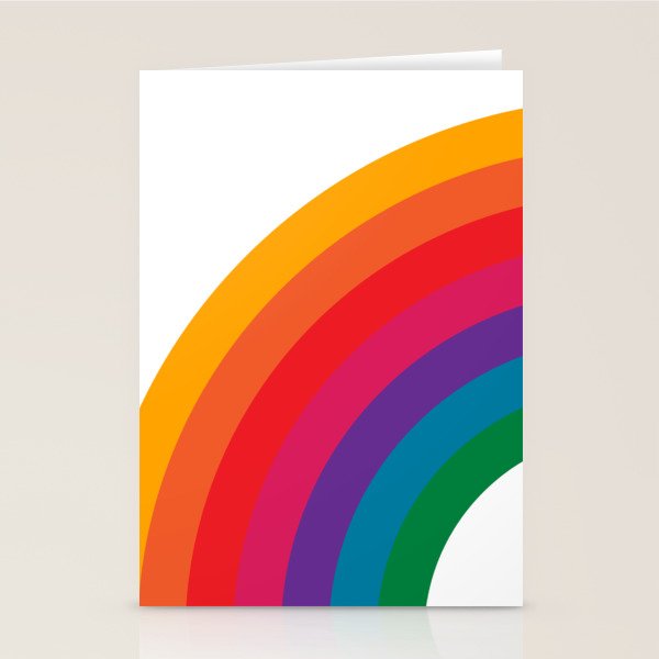 Retro Bright Rainbow - Left Side Stationery Card Gallery Image 1