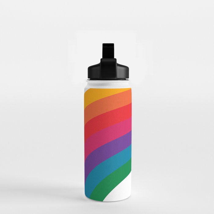 Retro Bright Rainbow - Left Side Water Bottle Gallery Image 2