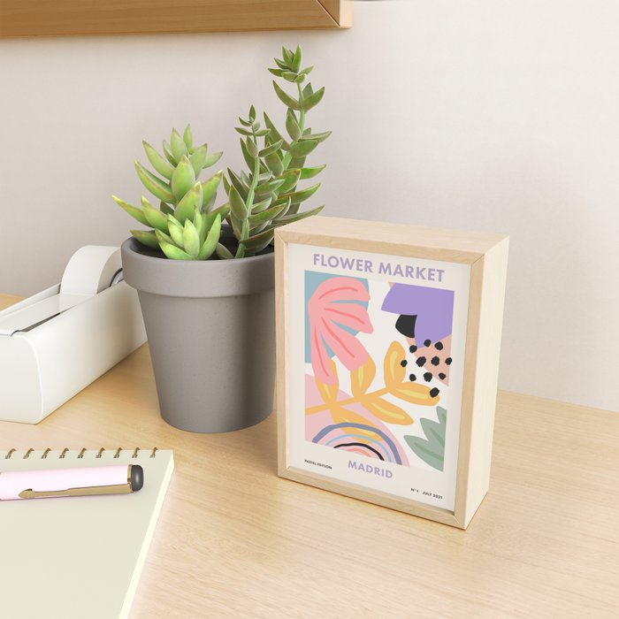 Flower Market Madrid, Pastel Edition Mini Art Print Gallery Image 2