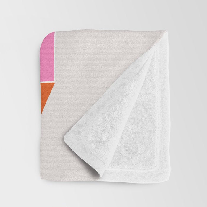 Good Vibes Only (Pink Orange) Throw Blanket Gallery Image 3