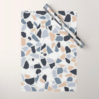 Terrazzo Mosaic Pattern, Gray and Neutral Wrapping Paper Gallery Image 1