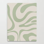 Sage and Beige Liquid Swirl Abstract Notebook Gallery Image 4