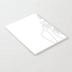 Minimal Line Art Woman with Flowers III Notebook Gallery Image 3