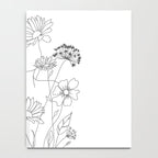 Minimal Line Art Woman with Flowers III Notebook Gallery Image 4