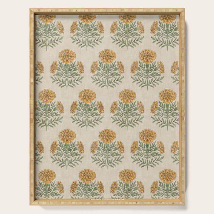 Marigold - golden yellow Serving Tray Gallery Image 1
