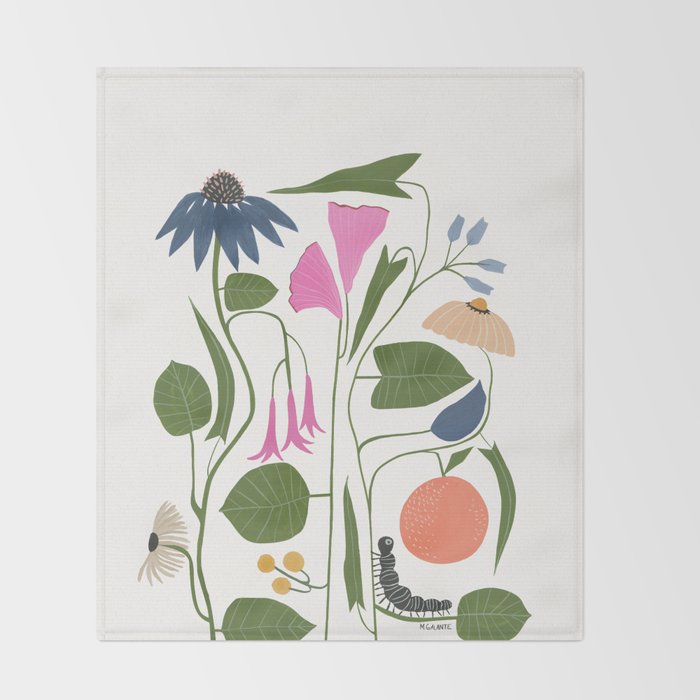 Florence Floral Throw Blanket Gallery Image 2