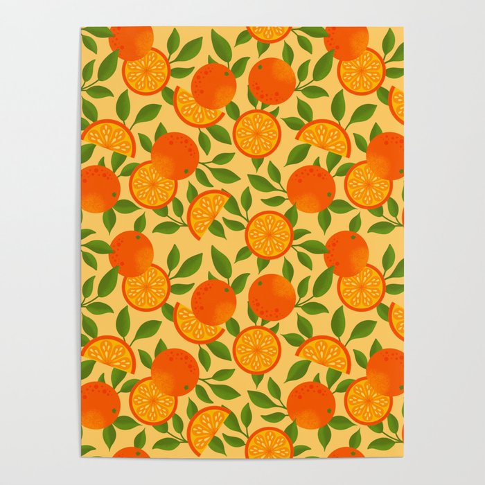 Orange Pattern on Yellow Poster Gallery Image 4
