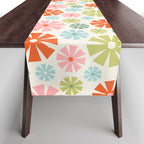 Retro Pinwheel Snowflakes - Holiday Colors Table Runner Gallery Image 1