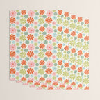 Retro Pinwheel Snowflakes - Holiday Colors Wrapping Paper Gallery Image 3
