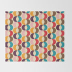 Mid Century Modern Circles Throw Blanket Gallery Image 2