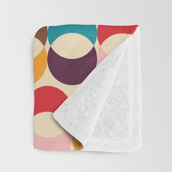 Mid Century Modern Circles Throw Blanket Gallery Image 3