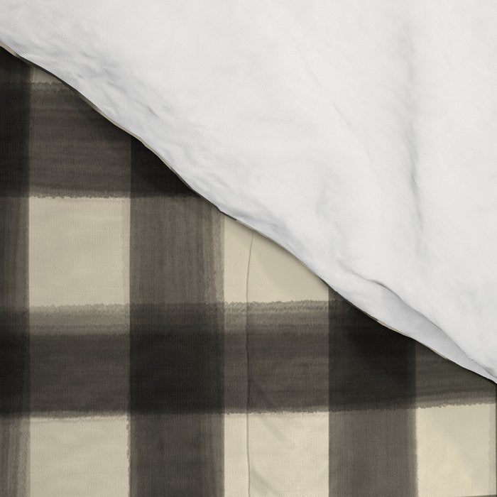 Watercolor Gingham - Black and Cream Comforter Gallery Image 4