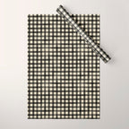 Watercolor Gingham - Black and Cream Wrapping Paper Gallery Image 1