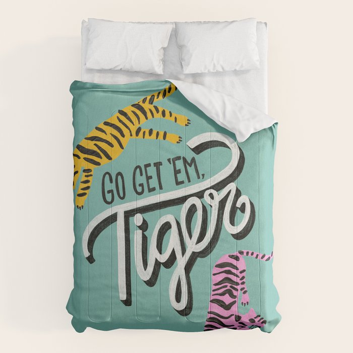 Go Get 'Em Tiger - Mint Palette Comforter Gallery Image 6