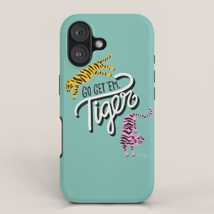 Go Get 'Em Tiger - Mint Palette iPhone Case Gallery Image 1