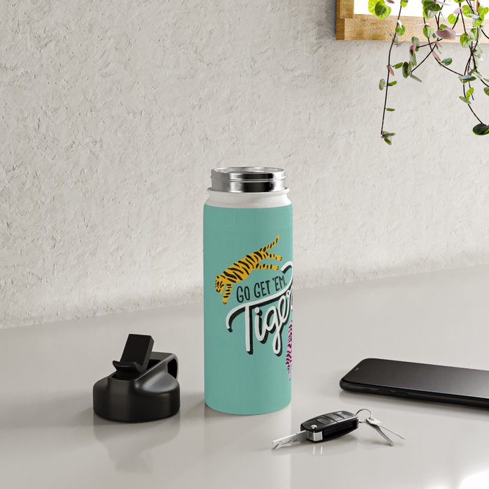 Go Get 'Em Tiger - Mint Palette Water Bottle Gallery Image 4