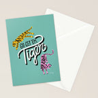 Go Get 'Em Tiger - Mint Palette Stationery Card Gallery Image 2