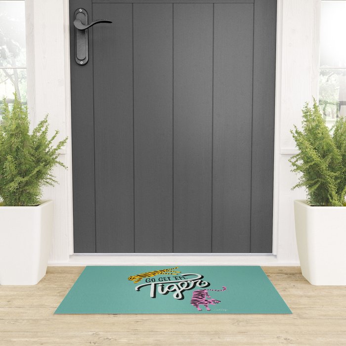 Go Get 'Em Tiger - Mint Palette Welcome Mat Gallery Image 3