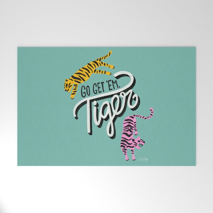 Go Get 'Em Tiger - Mint Palette Welcome Mat Gallery Image 1
