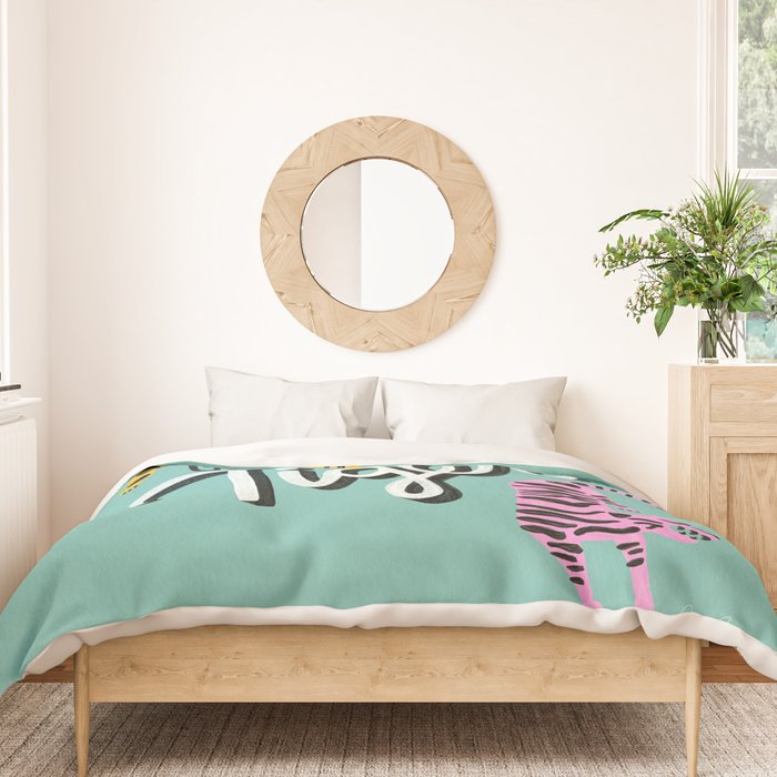 Go Get 'Em Tiger - Mint Palette Duvet Cover Gallery Image 3