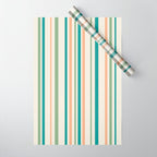 Classic Stripes XXVI - Natural Boho Wrapping Paper Gallery Image 1