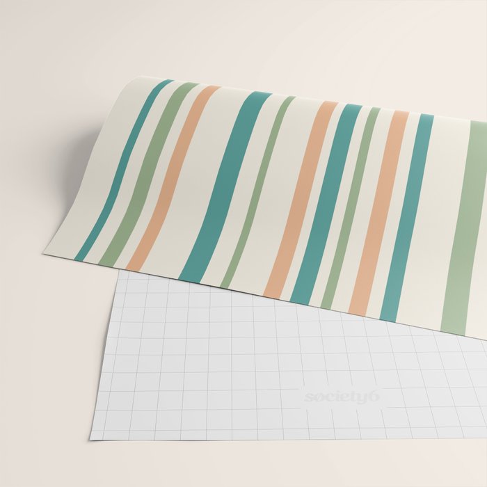 Classic Stripes XXVI - Natural Boho Wrapping Paper Gallery Image 2