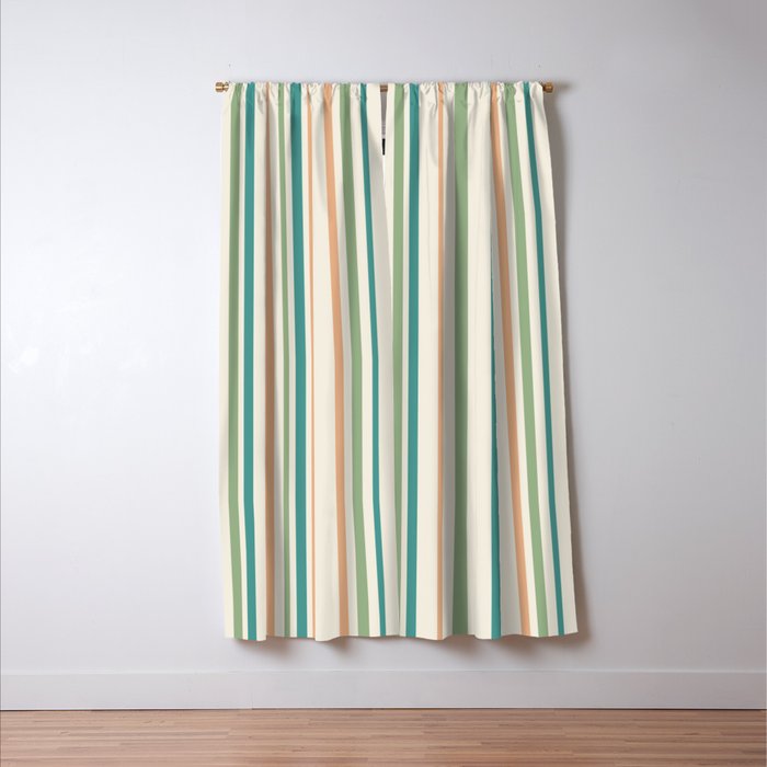 Classic Stripes XXVI - Natural Boho Window Curtain Gallery Image 3