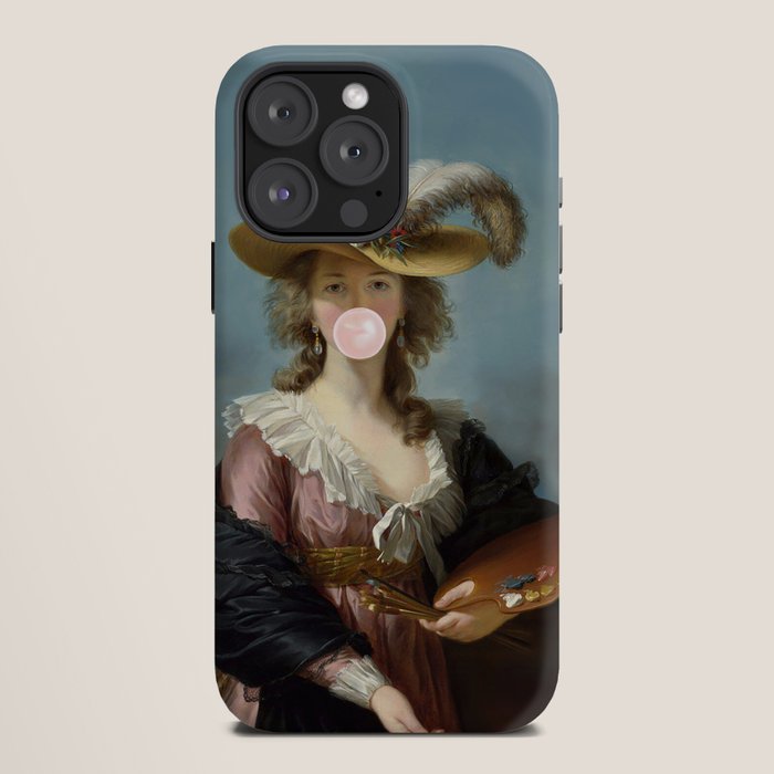 Bubble Gum Diva in a Straw Hat iPhone Case Gallery Image 1