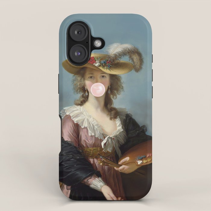 Bubble Gum Diva in a Straw Hat iPhone Case Gallery Image 1