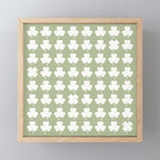 Clovers XXVI Natural Green Botanical Pattern Mini Art Print Gallery Image 1