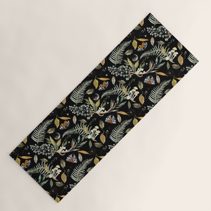 Moths Mystical Woodland D Yoga Mat Gallery Image 1