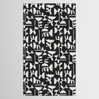 Linocut Tulip Pattern #4 Tablecloth Gallery Image 2