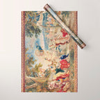 Antique Brussels Tapestry 18th Century The Wedding of Psyche  Wrapping Paper Gallery Image 1