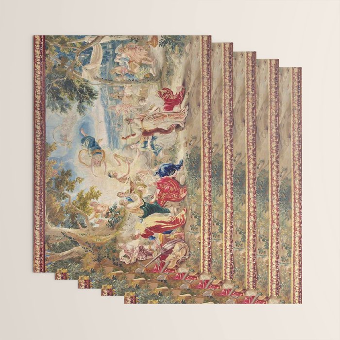 Antique Brussels Tapestry 18th Century The Wedding of Psyche  Wrapping Paper Gallery Image 3