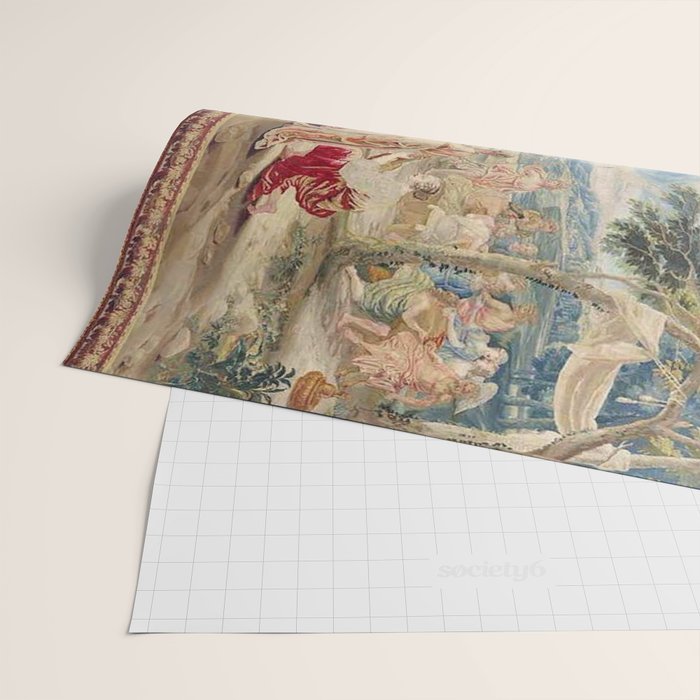 Antique Brussels Tapestry 18th Century The Wedding of Psyche  Wrapping Paper Gallery Image 2