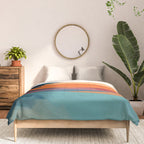 Sunset Over The Water - in Orange, Teal, and Blue Comforter Gallery Image 3