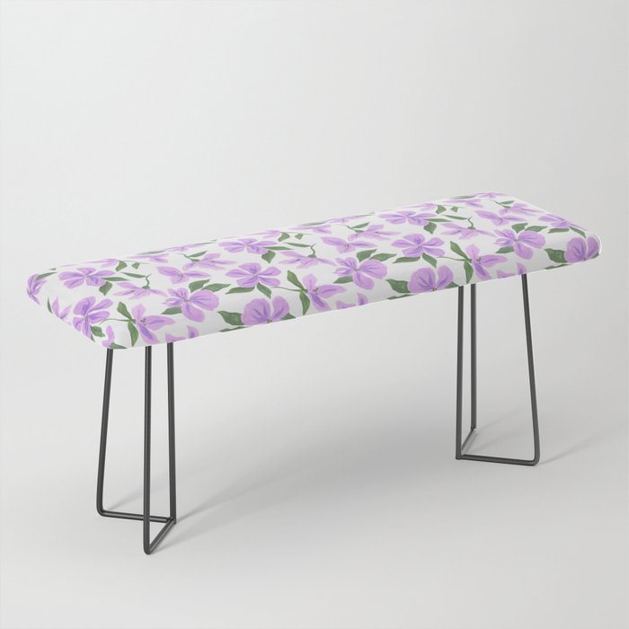 Lilac gouache flowers Bench Gallery Image 1