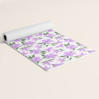 Lilac gouache flowers Yoga Mat Gallery Image 2