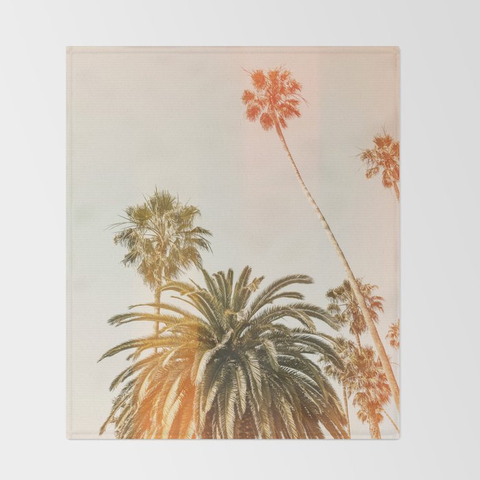 California Palms 2 - Modern Fine Art Print Throw Blanket Gallery Image 2