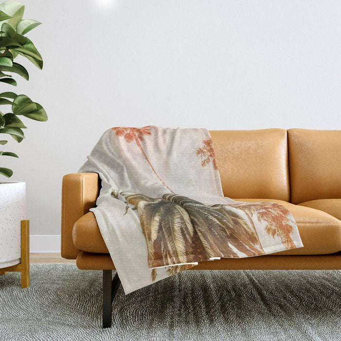 California Palms 2 - Modern Fine Art Print Throw Blanket Gallery Image 1