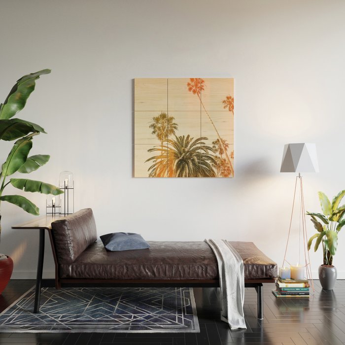 California Palms 2 - Modern Fine Art Print Wood Wall Art Gallery Image 2