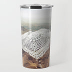 Doily Peaks - Snow Crochet Travel Mug Gallery Image 1