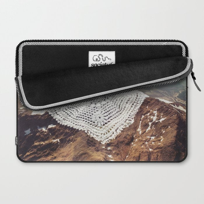 Doily Peaks - Snow Crochet Laptop Sleeve Gallery Image 2