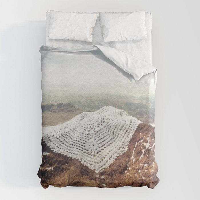 Doily Peaks - Snow Crochet Duvet Cover Gallery Image 1