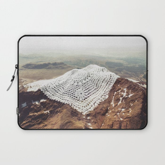 Doily Peaks - Snow Crochet Laptop Sleeve Gallery Image 1