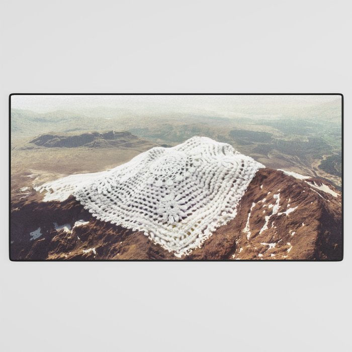 Doily Peaks - Snow Crochet Desk Mat Gallery Image 3