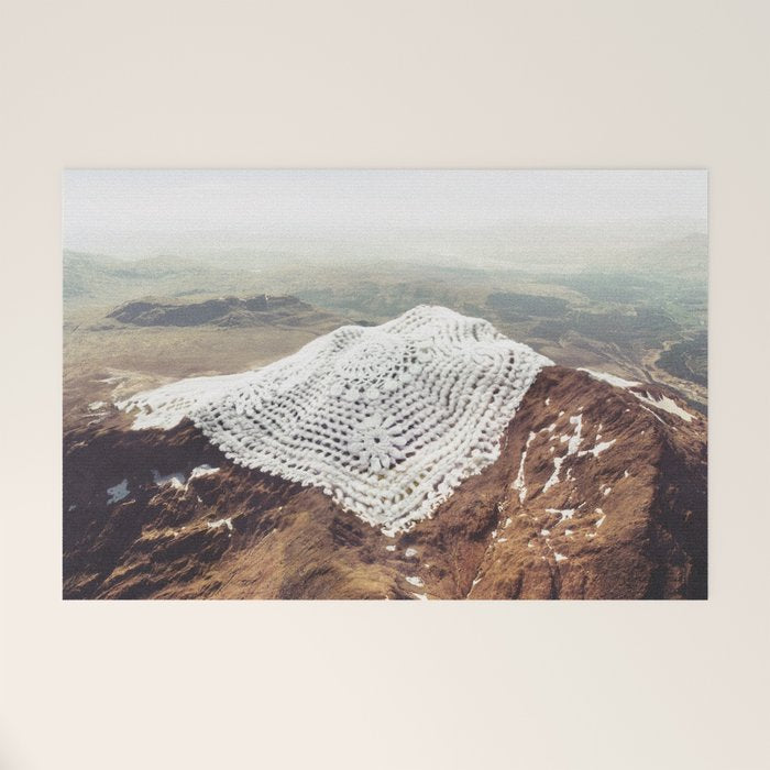 Doily Peaks - Snow Crochet Welcome Mat Gallery Image 1